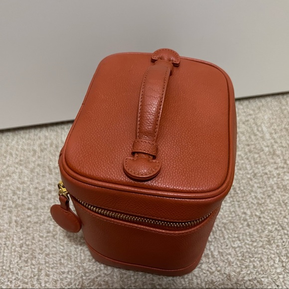 Chanel CC Caviar Vanity Case Vintage Timeless Orange Leather Top Handle Bag - Picture 6 of 13